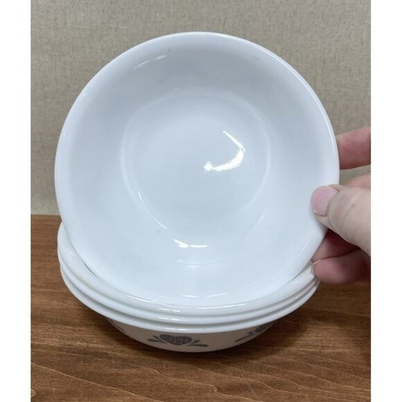 Set of 4 Corelle Blue Heart Sponge 5 Inch Berry Dessert Bowl - Picture 2 of 6